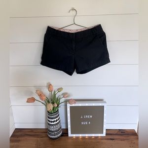 J Crew Cotton Chino Shorts Black